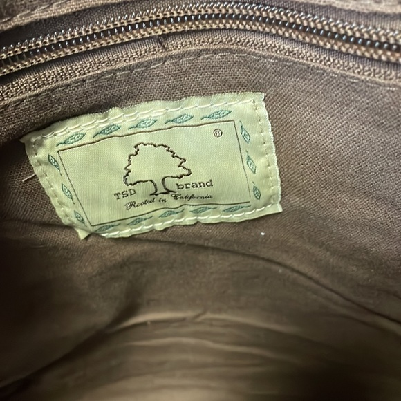 TSD Hidden Woods Canvas and Leather Brown Tote Bag new with out tags - Picture 5 of 12